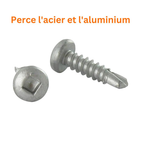 1 x Vis autoperceuse Tête cylindrique TC Carré 4.8X25 Inox AISI 410