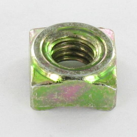 1 x Ecrou carré à souder M8 14X14X6.5 Bichromaté