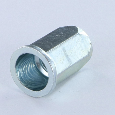 1 x Ecrous à sertir Hexagonal Tête plate TP M4X9.2 ACPTH 20 Acier zingué