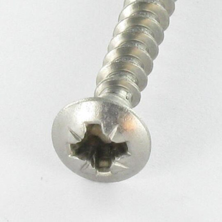 1 x VBA Vis bois agglo Inox A2 Tête fraisée bombée TFB Pozi 5X70
