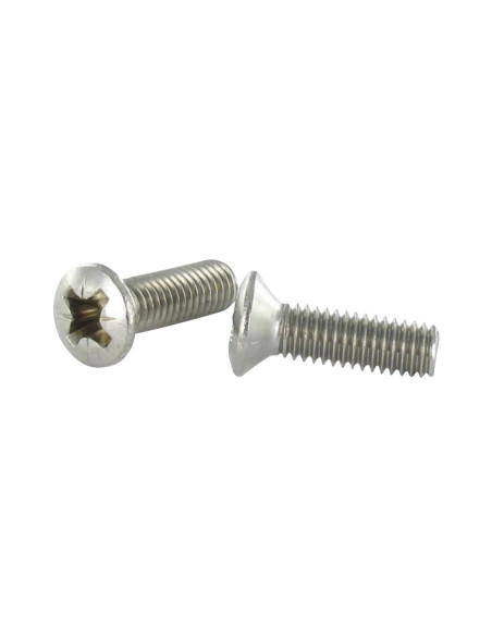 1 x Vis métaux Inox A2 Tête fraisée bombée TFB Pozi M5X8