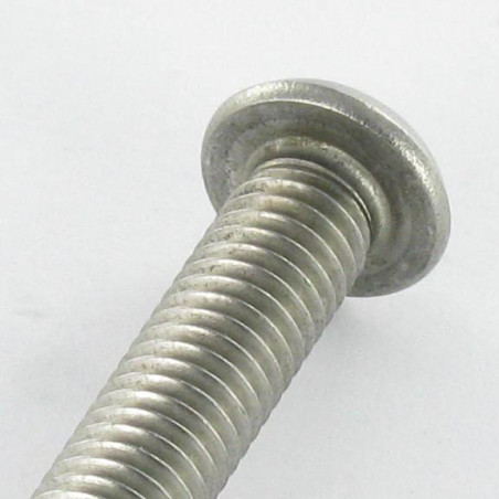 1 x Vis métaux Inviolable BHC (Tête Bombée Hexagonal creux) avec téton M8X40 Inox A2