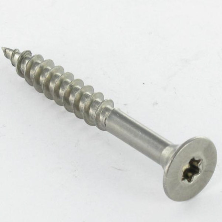 1 x VBA Vis bois agglo Inox A2 Tête fraisée 10X90 Filetée sur 55 TORX T40