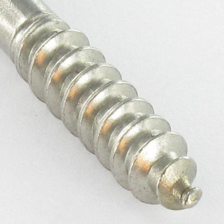 1 x Piton Bois 6X80 Filetée sur 36 Longueur total 110 Oeil 18 Inox A2
