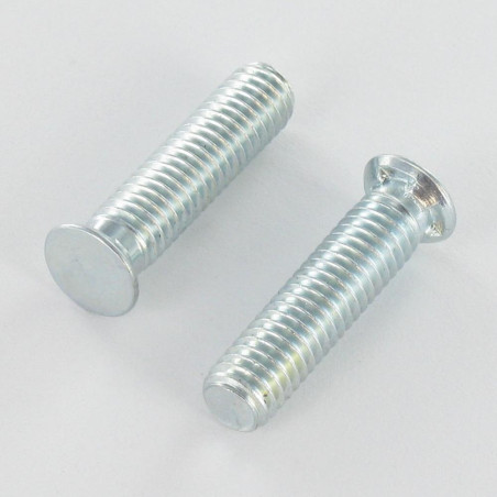 1 x Vis métaux Tête fraisée Cranté M6X25 Diamètre de tête: 8.5 Acier zingué