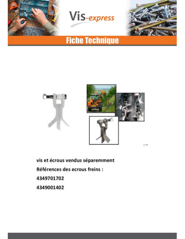1 x Vis ROTOR EPAREUSE 9/19X3"1/2 Classe 10.9...