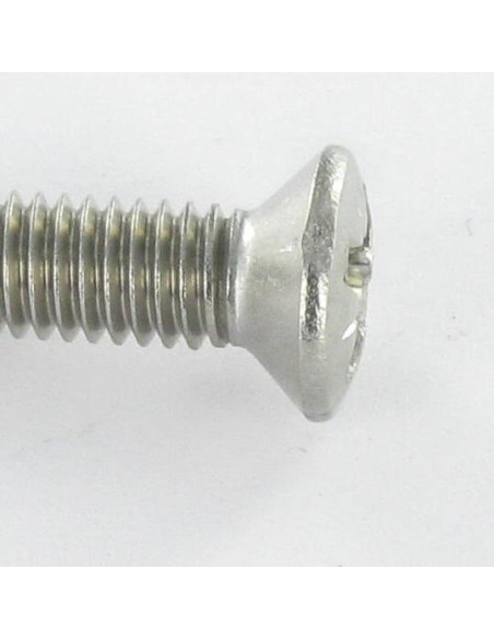1 x Vis métaux Inox A2 Tête fraisée bombée TFB Pozi M6X35