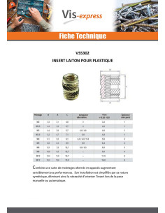 Insert TECHFIX Laiton M5X12.7 2