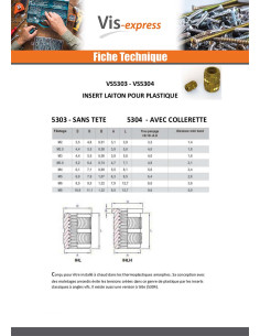 Insert Sans tête HEATFIX Laiton M4X8.1 2
