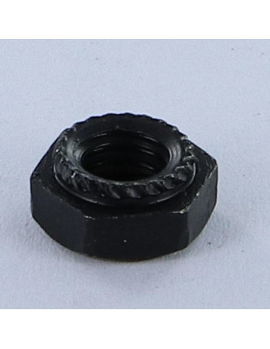1 x Ecrou à tole hexagonal Acier zingué noir M6...