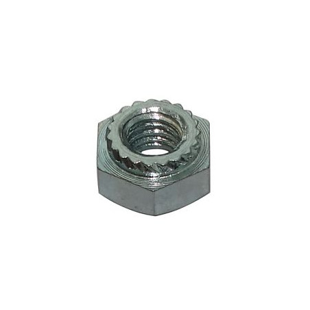 1 x Ecrou à tole hexagonal M12 Inox A2 Noir Epaisseur tole 3
