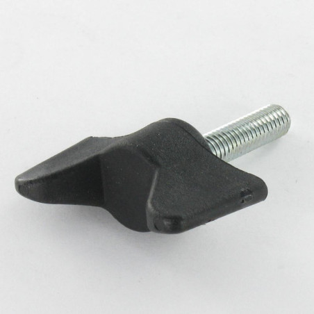 1 x Vis à oreilles manette de serrage nylon noir M8X20