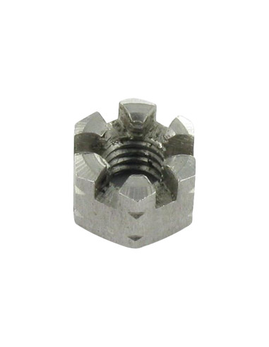 1 x Ecrou hexagonale à CRENEAUX Inox A4 M20