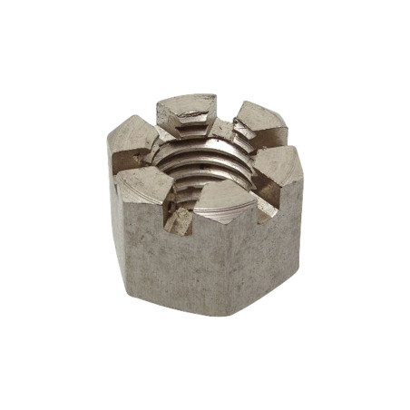 1 x Ecrou hexagonale à CRENEAUX Inox A1 M5