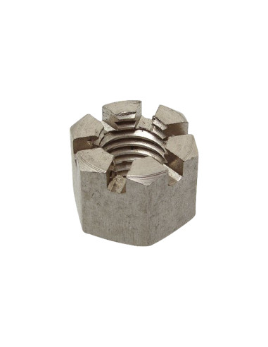 1 x Ecrou hexagonale à CRENEAUX Inox A1 M8