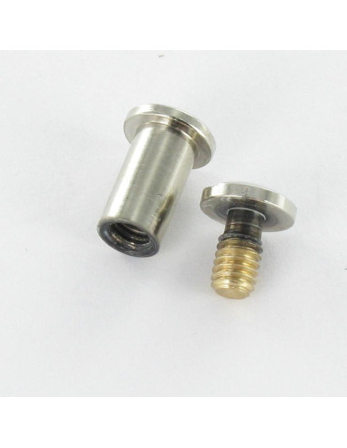 1 x Vis Relieur M4 Laiton nickelé Pour Serrage...