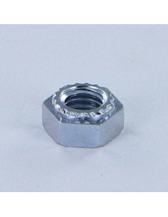 Ecrou à tole hexagonal Acier zingué M5 Epaisseur tole 2