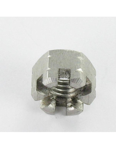 1 x Ecrou hexagonale à CRENEAUX Inox A4 M6