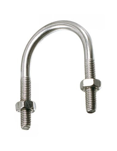 1 x Etrier Inox A2 Fond rond à Tube de 140...