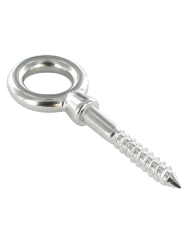 1 x Piton Bois Oeil 6X80 Oeil 14 Inox A4