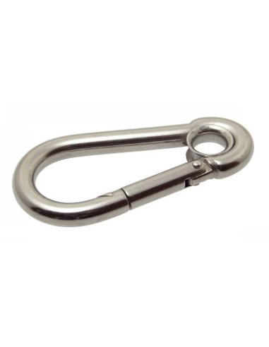 1 x Mousqueton à oeil Inox A4 Diamètre 7
