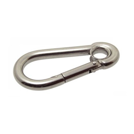 1 x Mousqueton à oeil Inox A4 Diamètre 7