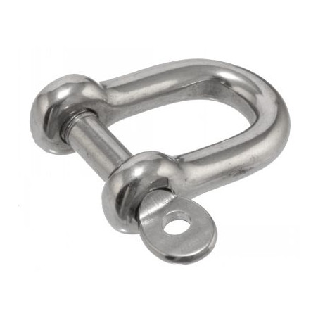 1 x Manille Droite Forgée axe imperdable Inox A4 Diamètre 12