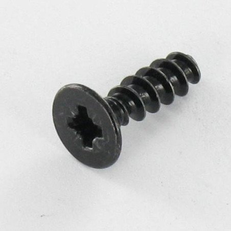 1 x Vis pvc Tête fraisée Pozi N°2 4X14 Acier zingué noir