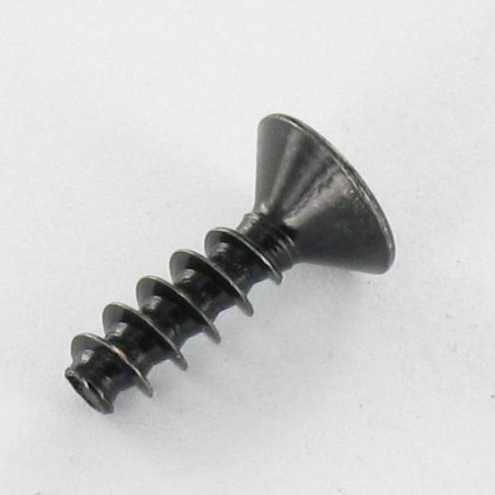1 x Vis pvc Tête fraisée Pozi N°2 4X14 Acier zingué noir
