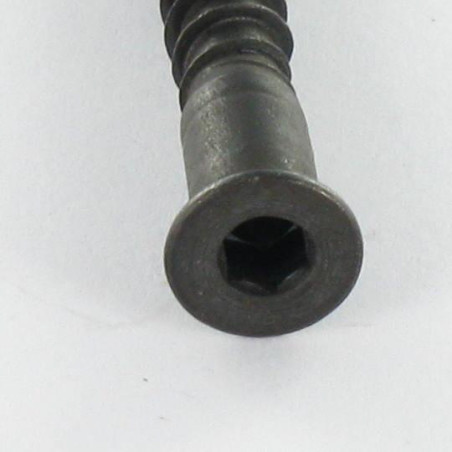 1 x Vis d'assemblage confirmat Tête fraisée Hexagonal creux 5X40 SS Cranté Acier zingué noir