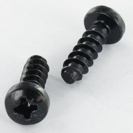 1 x Vis pvc Tête cylindrique bombée TCB Pozi N°1 3X10 1412 KB Acier zingué noir microvis