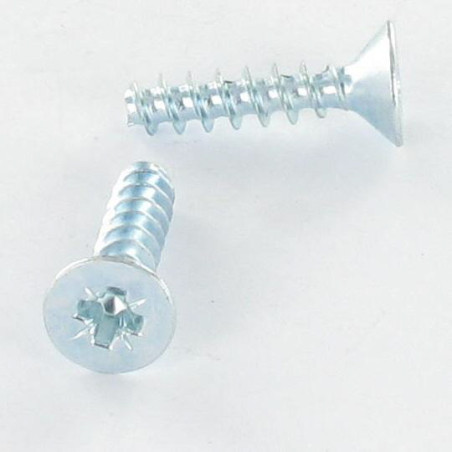 1 x Vis pvc Tête fraisée Pozi N°2 4X18 Acier zingué
