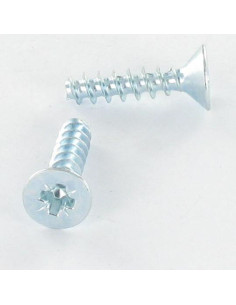 Vis pvc Tête fraisée Pozi 3.5X12 Acier zingué