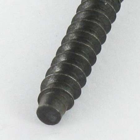 1 x Vis d'assemblage confirmat Tête fraisée Hexagonal creux 7X50 Filet tôle SS Cranté Acier zingué noir