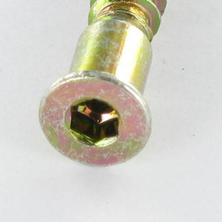 1 x Vis d'assemblage confirmat Tête fraisée Hexagonal creux 7X40 SS Cranté Bichromaté