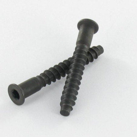 1 x Vis d'assemblage confirmat Tête fraisée Hexagonal creux 7X40 SS Cranté Acier zingué noir