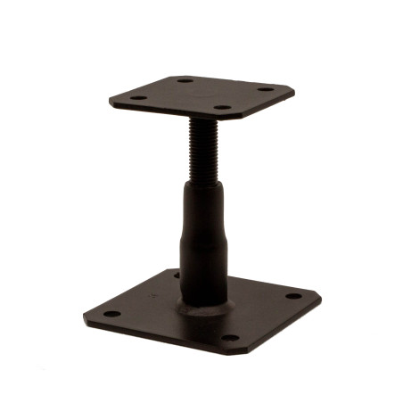 1 x Pied de poteau réglable SIMPSON Strong Tie 130X130 RAL9005 noir foncé
