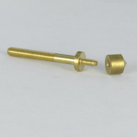 1 x Vis avec collerette Laiton 8X40 Avec Rosace D8