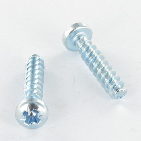 1 x Vis pvc Tête cylindrique bombée TCB Pozi N°2 4X60 Filetée sur 20 Filet 30DEGRES Acier zingué