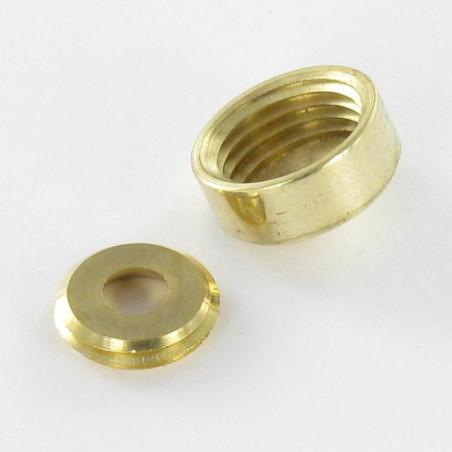 1 x Rosace conique ou cache vis (1 rosace et 1 cuvette de vis) Laiton Diamètre 12 Pour Vis M4