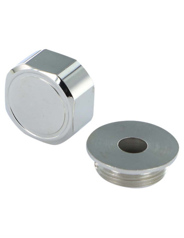 1 x Rosace Carré BORD Rond 22 Laiton VIEILLI