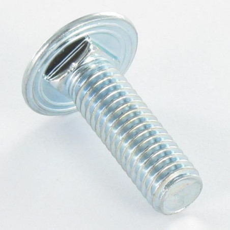 1 x TRCC JAPY tête ronde collet carré M6X12 Collet bas 1.5 Diamètre de tête: 13.5 Acier zingué
