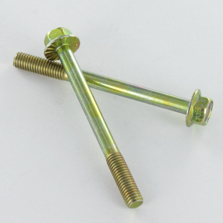1 x Corps de boulon filetage partiel Charpente Tête hexagonale TH Embase collerette M16X180 Bichromaté