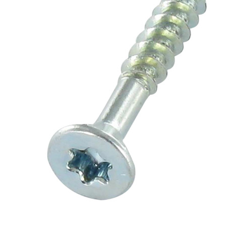 1 x Vis Médium Tête fraisée Cranté TORX T20 4X30 Filetée sur 21 Acier zingué