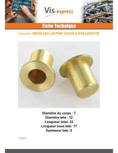 DOUILLES Laiton 12X10 à Collerette 2