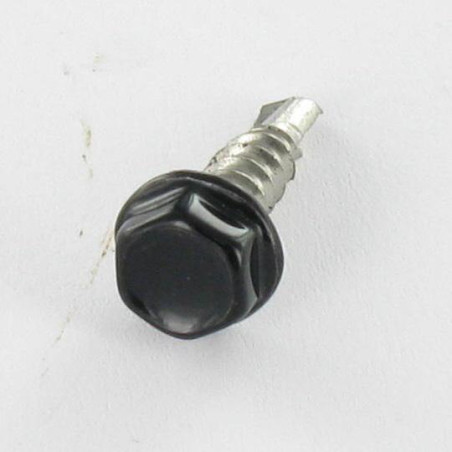 1 x Vis autoperceuse Tête hexagonale TH 4.2X16 Inox A2 Laqué noir RAL9005 noir foncé