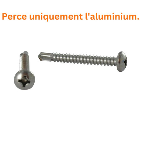 1 x Vis autoperceuse Tête cylindrique TC Carré phillips 4.8X80 SQ2+PH2 Inox A2