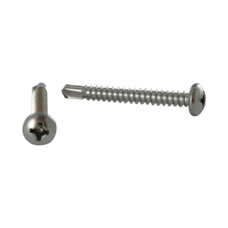 1 x Vis autoperceuse Tête cylindrique TC Carré phillips 4.8X19 SQ2+PH2 Inox A2