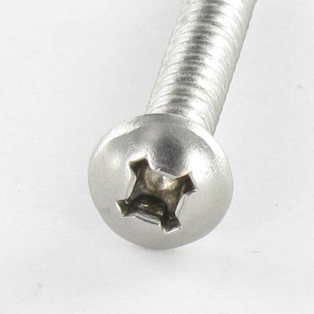 1 x Vis autoperceuse Tête cylindrique TC Carré phillips 4.8X19 SQ2+PH2 Inox A2