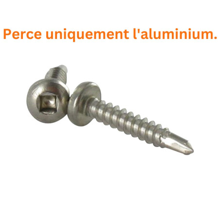 1 x Vis autoperceuse Tête cylindrique TC Carré 4.8X70 Empreinte carré 2 Inox A2
